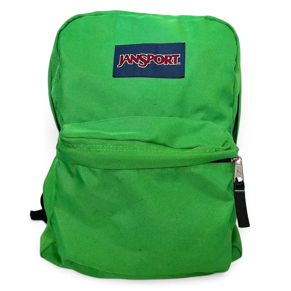 JanSport Vintage Neon Green SuperBreak 25L Backpack